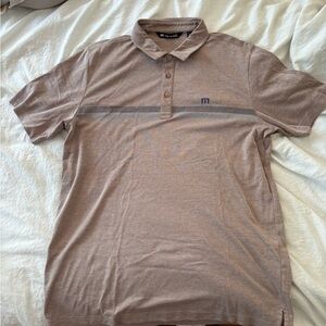 Travis Mathew Light Brown L Polo Shirt-Worn Once!